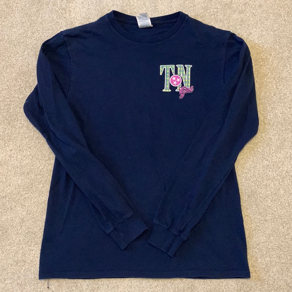 Delta Pro Weight “TN Girl” tee Size S Navy Blue